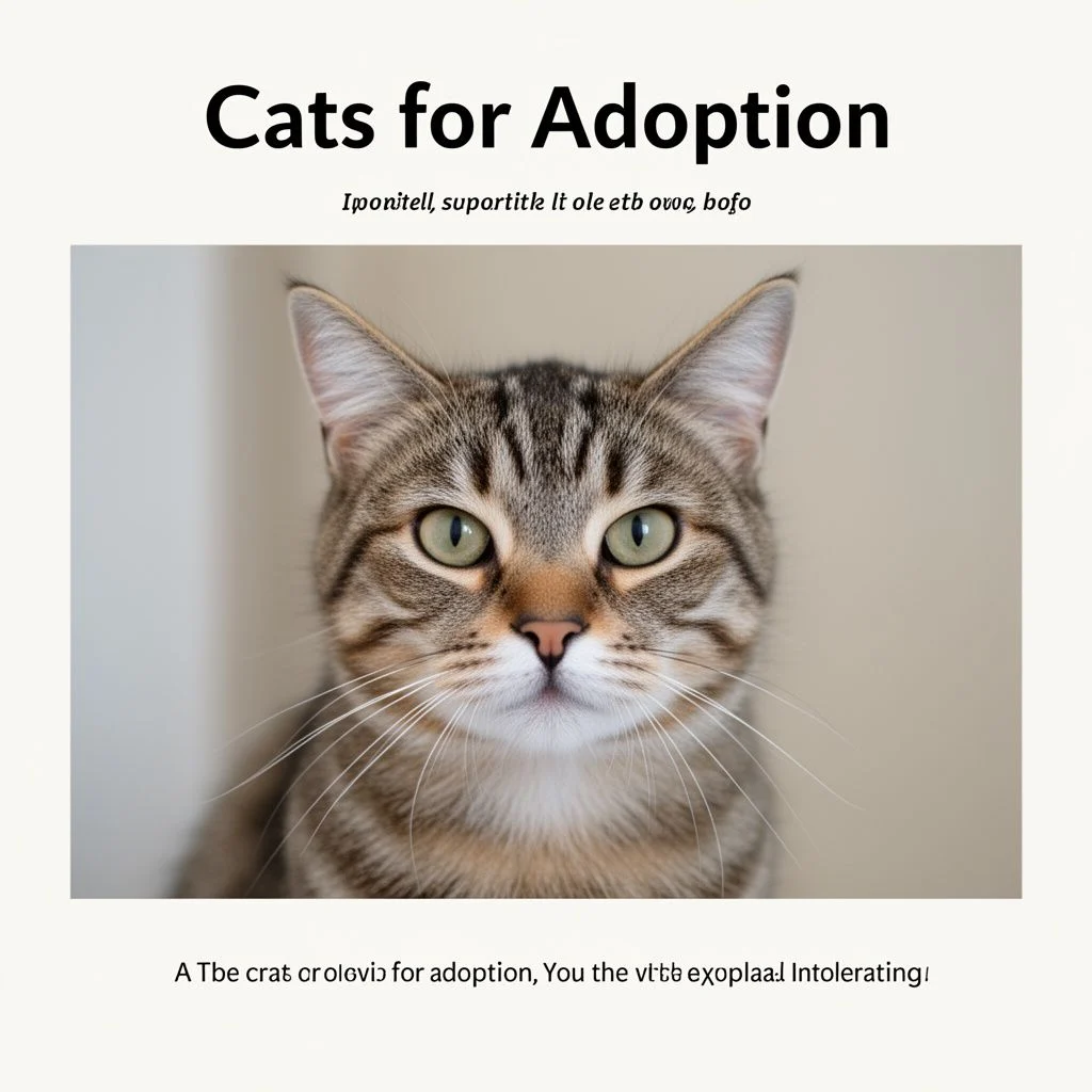 cats for adoption illustration