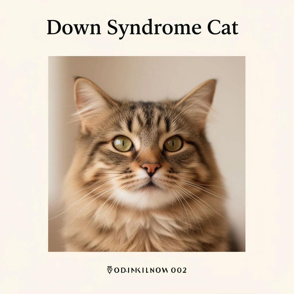down syndrome cat illustration