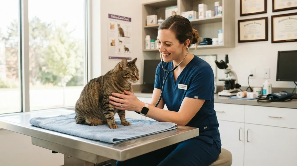 Cat coughing