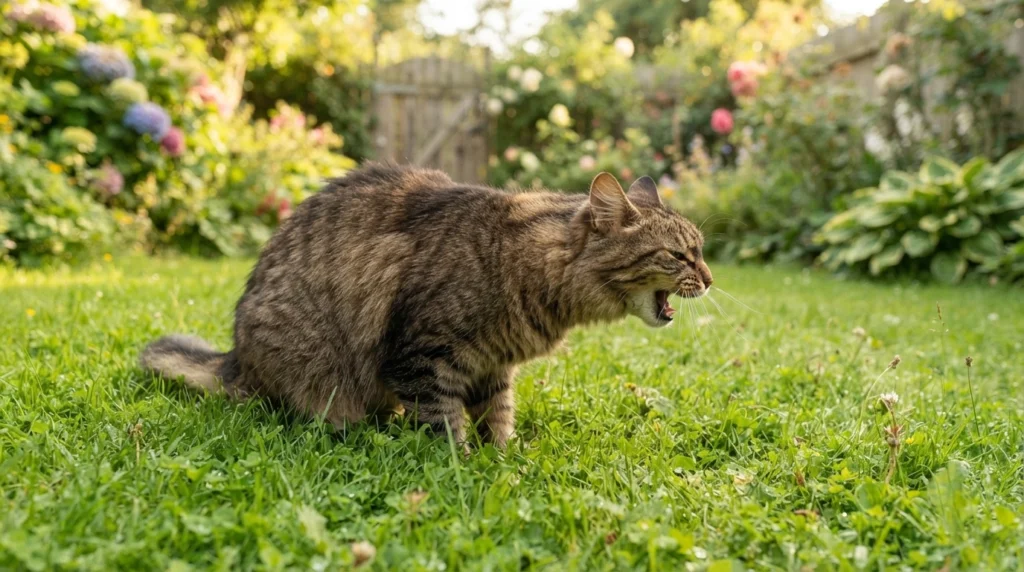 cat is coughing