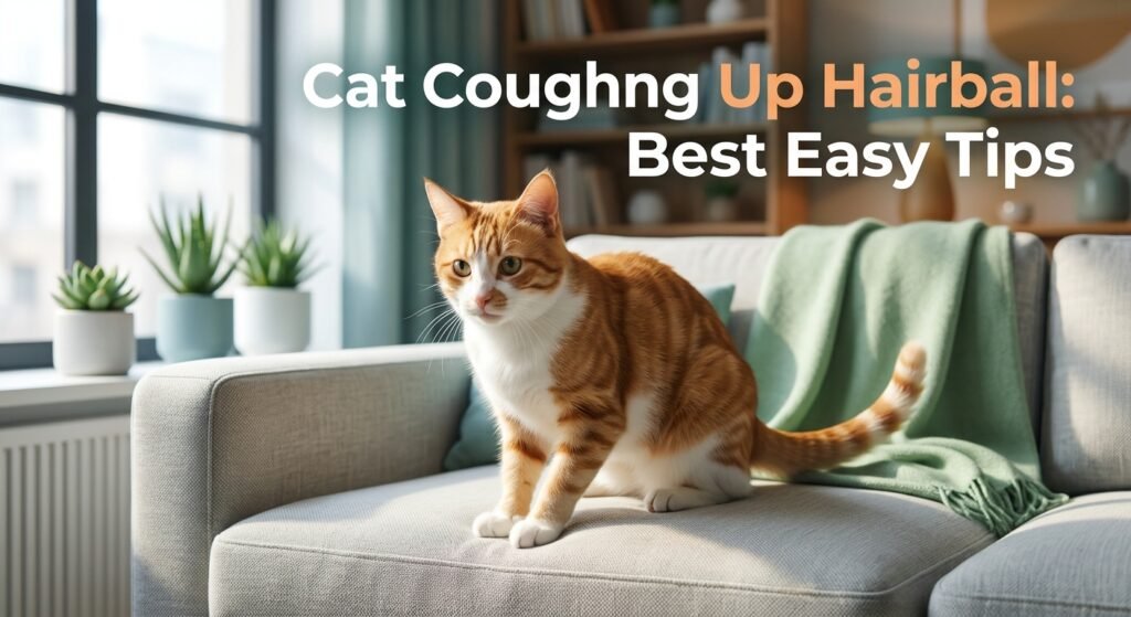 cat coughing up hairball