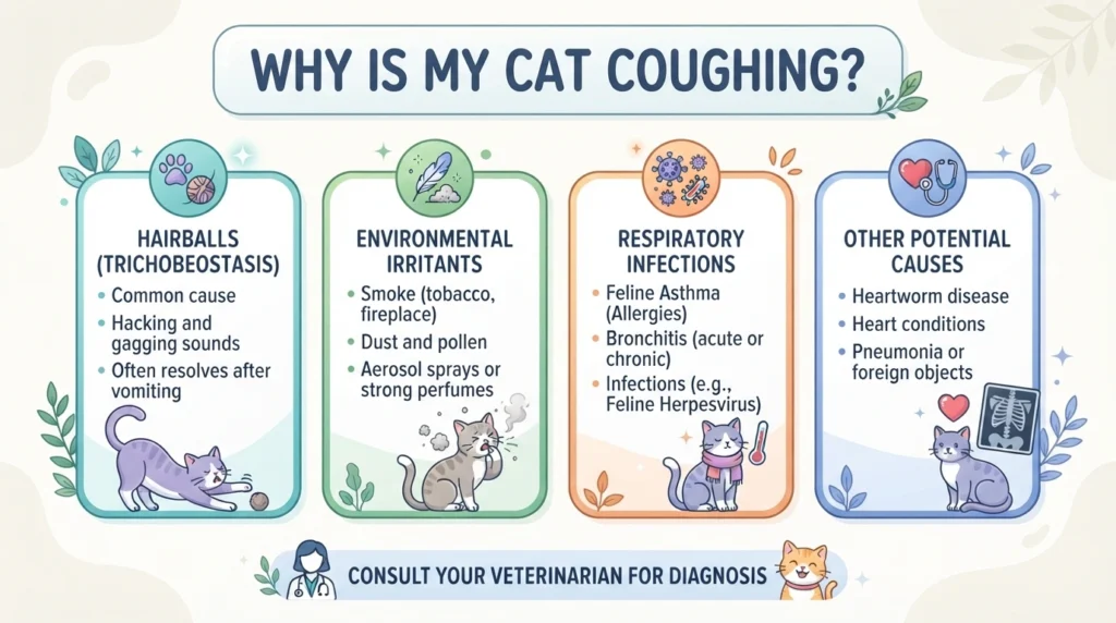 why is my cat coughing