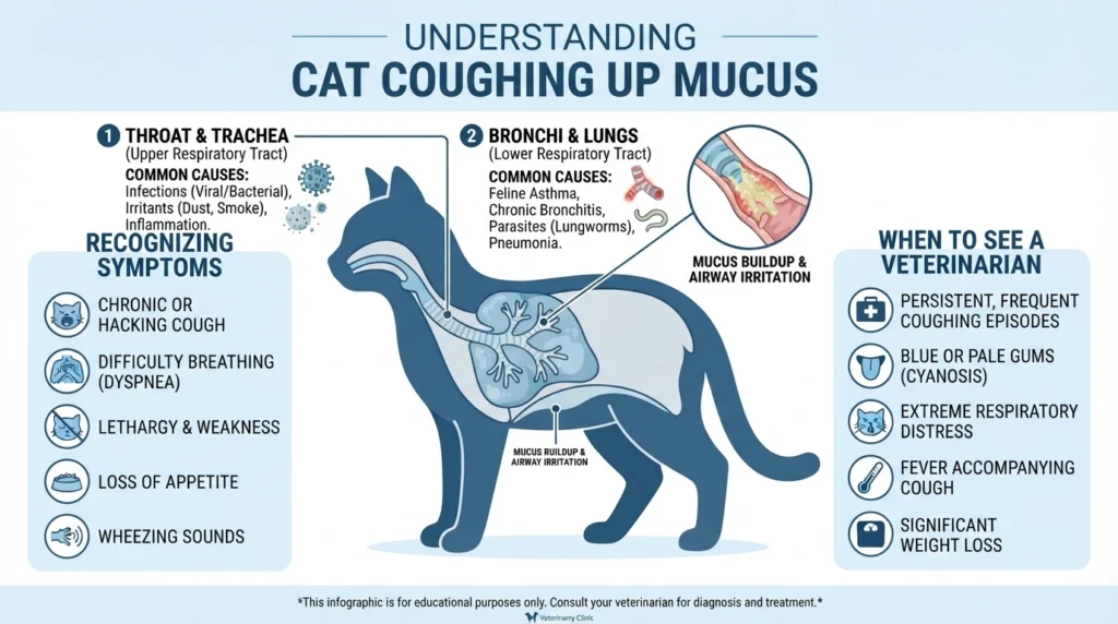 cat coughing up mucus